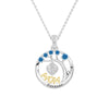 Custom Birthstone "Mom Forever" Tree of Life Necklace with Heart Pendant