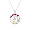 Custom Birthstone "Mom Forever" Tree of Life Necklace with Heart Pendant