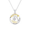 Custom Birthstone "Mom Forever" Tree of Life Necklace with Heart Pendant