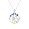Custom Birthstone "Mom Forever" Tree of Life Necklace with Heart Pendant