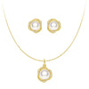Freshwater Pearl Pendant Necklace And Earrings Set
