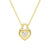 Love Lock Heart Solitaire Moissanite Pendant Necklace