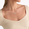 Filigree Bow Edge Moissanite Diamond Necklace