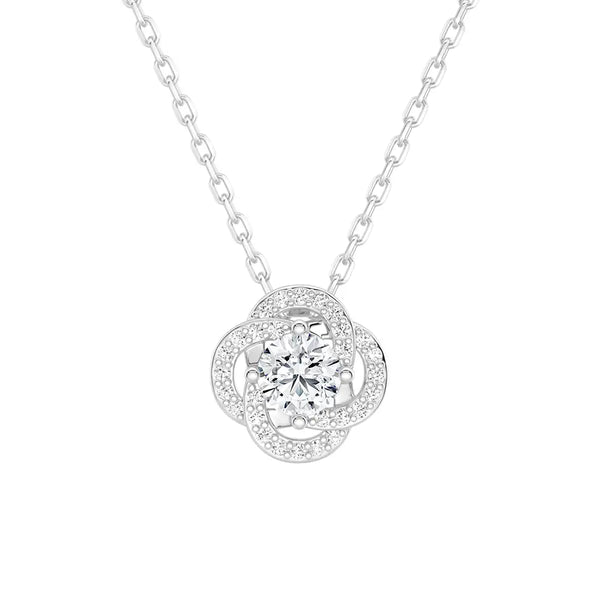 Radiating Sunburst Moissanite Necklace