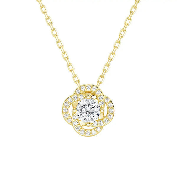 Radiating Sunburst Moissanite Necklace