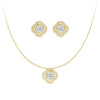 Radiating Sunburst Moissanite Necklace And Stud Earrings Set