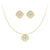 Radiating Sunburst Moissanite Necklace And Stud Earrings Set
