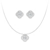 Radiating Sunburst Moissanite Necklace And Stud Earrings Set