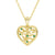 Asymmetrical Vine Motif Lab Grown Emerald Heart Necklace
