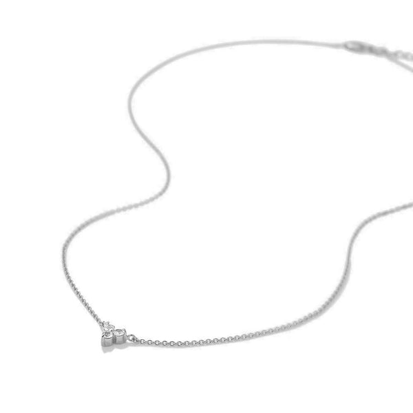 Three Stone Moissanite Pendant Necklace