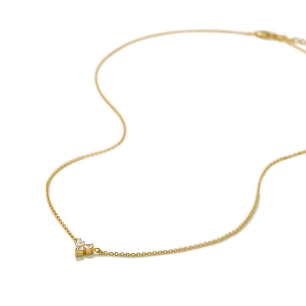 Three Stone Moissanite Pendant Necklace