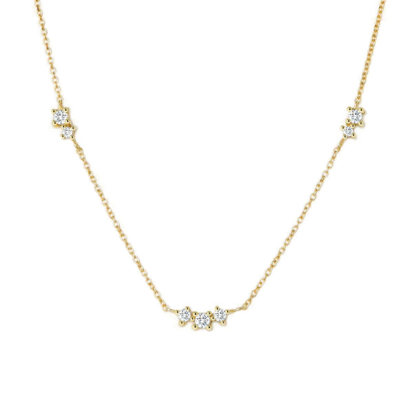 Star Cluster Moissanite Pendant Necklace
