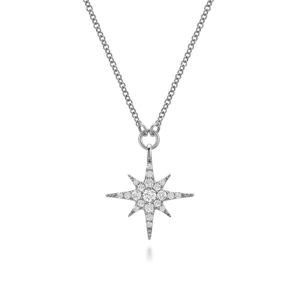Starburst Moissanite Pendant Necklace