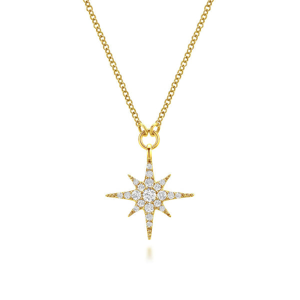 Starburst Moissanite Pendant Necklace