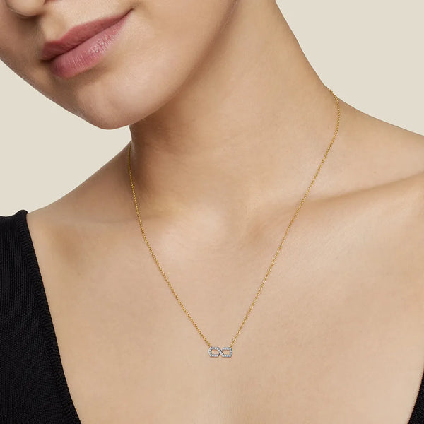 Infinity Pave Moissanite Pendant Necklace