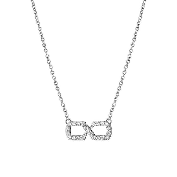 Infinity Pave Moissanite Pendant Necklace