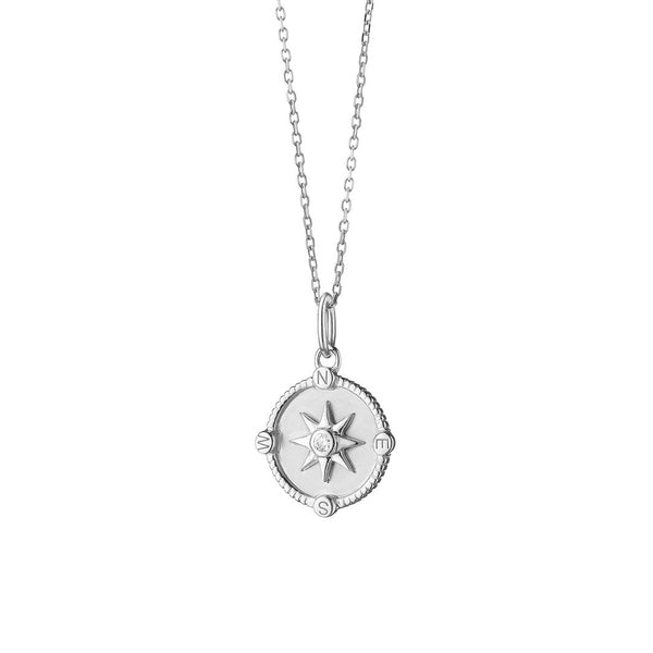 Compass Star Moissanite Pendant Necklace