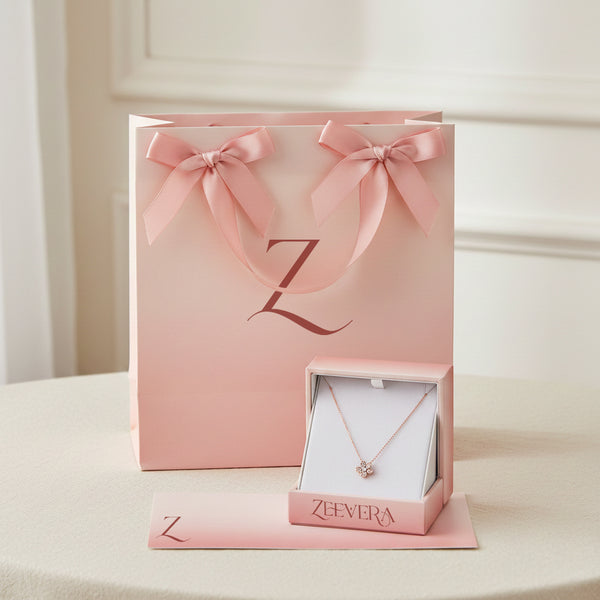 "Blue For Pink" Sapphire Earrings With Pavé Ribbon