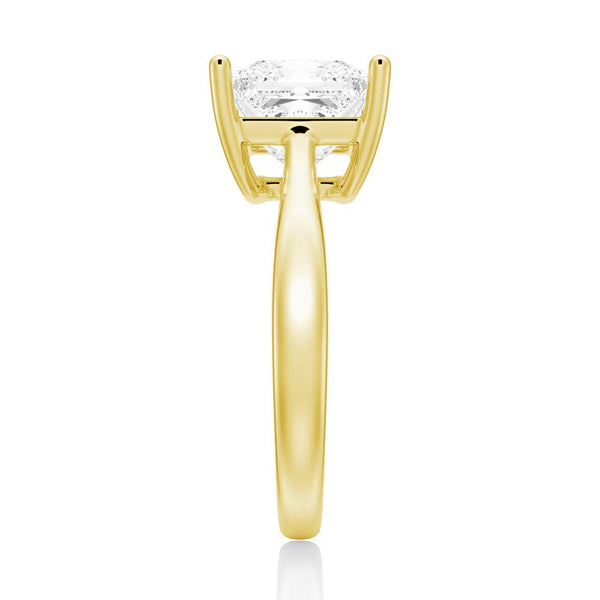 Classic Solitaire Princess Cut Engagement Ring