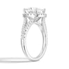 Halo Princess Cut Moissanite Engagement Ring With Split Band