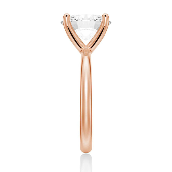 Oval Shaped Solitaire Moissanite Engagement Ring