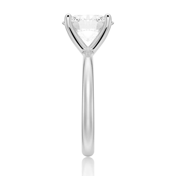 Oval Shaped Solitaire Moissanite Engagement Ring