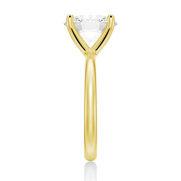 Oval Shaped Solitaire Moissanite Engagement Ring