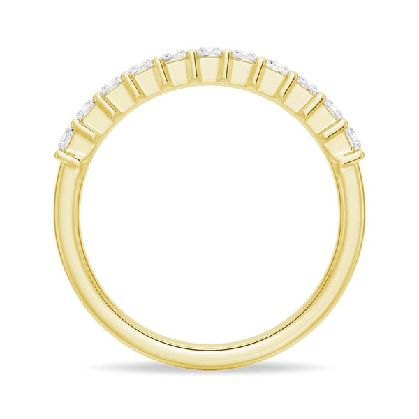 1 CT. Half Eternity Princess Cut Moissanite Ring