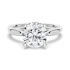 Secret Solitaire Round Moissanite Engagement Ring