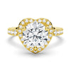 Brilliant Heart Moissanite Halo Engagement Ring