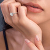 Brilliant Heart Moissanite Halo Engagement Ring