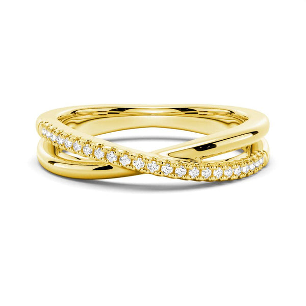 Micropavé Oval Moissanite Ring Set with Matching Stacking Band