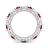 6.6 CT. Lab Grown White Sapphire with Garnet Gemstone Band