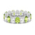 6.6 CT. Lab Grown White Sapphire with Green Peridot Gemstone Band
