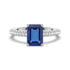 2 CT. Petite Trellis Lab Grown Sapphire Gemstone Ring
