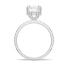 Micropavé Oval Moissanite Ring Set with Matching Stacking Band