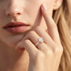 Micropavé Oval Moissanite Ring Set with Matching Wedding Band