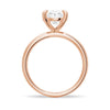 Four Prongs Oval Solitaire Moissanite Engagement Ring