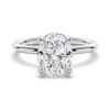 Four Prongs Oval Solitaire Moissanite Engagement Ring