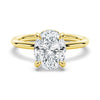 Four Prongs Oval Solitaire Moissanite Engagement Ring