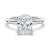 Oval Solitaire Moissanite Ring Set With Matching Wedding Band