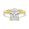Oval Solitaire Moissanite Ring Set With Matching Wedding Band