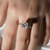 Princess Cut Hidden Halo Moissanite Couple's Ring Set with Men's Wedding Band