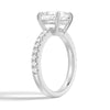 Pavé Band Cushion Cut Moissanite Engagement Ring