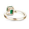 Petite Micropavé Emerald Cut Emerald Ring