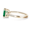 Petite Micropavé Emerald Cut Emerald Ring