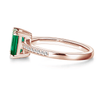 Petite Micropavé Emerald Cut Emerald Ring