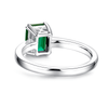 Petite Micropavé Emerald Cut Emerald Ring