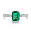 Petite Micropavé Emerald Cut Emerald Ring