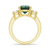 1.5 CT. Classic Three StoneEmerald and White Sapphire Ring